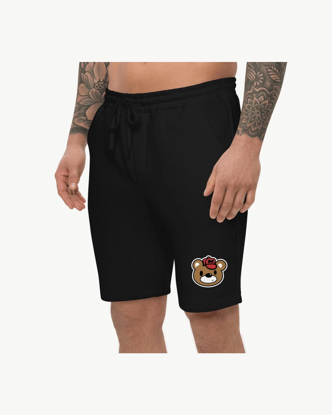 Teddy Patch Shorts in Black